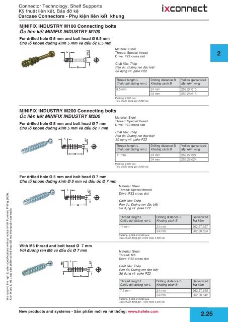 Connector Technology, Shelf Supports Kyõ thuaät lieân keát - Hafele