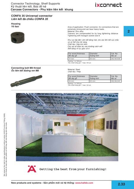 Connector Technology, Shelf Supports Kyõ thuaät lieân keát - Hafele