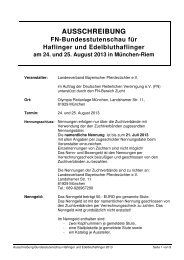 Ausschreibung FN-Bundesstutenschau Haflinger und ...