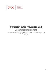 Prinzipien guter Prävention und Gesundheitsförderung