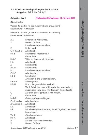 Neue Prüfungsaufgaben (pdf) - Reitsportclub Haftenkamp eV