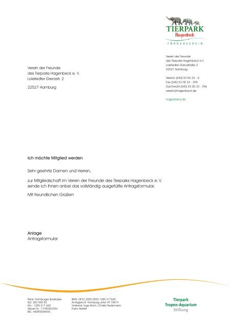 finden Sie unseren Mitglieds-Antrag als PDF-Datei. - Hagenbeck