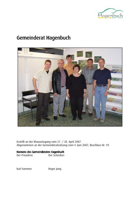 Leitbild der Gemeinde Hagenbuch Hagenbuch