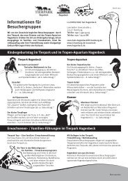 Informationen für Besuchergruppen - Hagenbeck