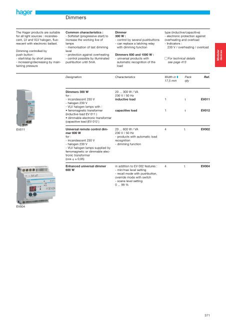 Modular Automation Devices - Hager