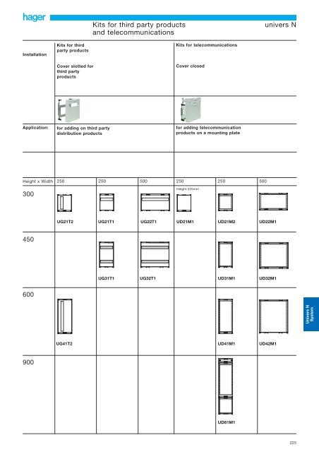 The electrician's system: univers N - Hager