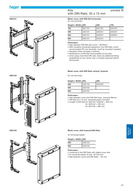 The electrician's system: univers N - Hager