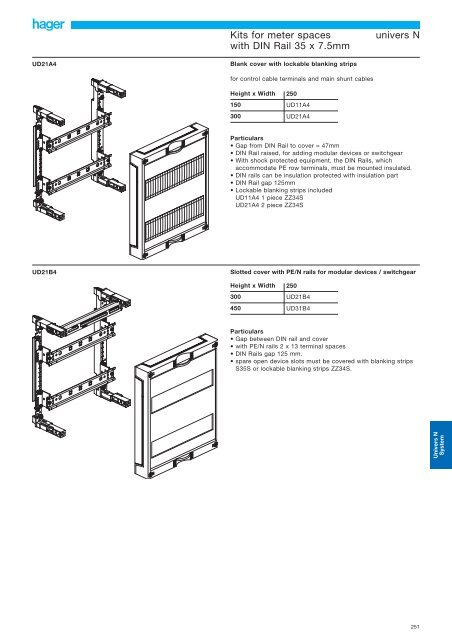 The electrician's system: univers N - Hager