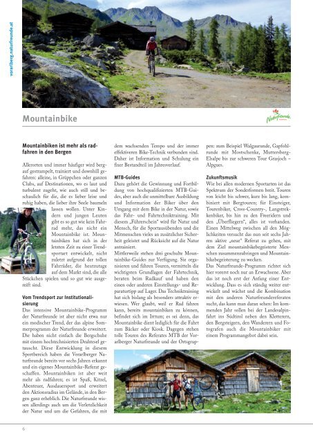 vorarl BERG FREI 2010 - 2011 - Naturfreunde Vorarlberg