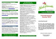 Freizeitprogramm Sommer 2010 - Naturfreunde Vorarlberg