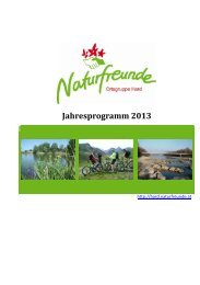 OG Hard: Jahresprogramm 2013 - Naturfreunde Vorarlberg