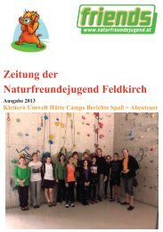 Zeitung der Naturfreundejugend Feldkirch - Naturfreunde Vorarlberg