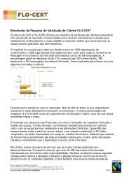 Resultados da Pesquisa de Satisfação de ... - FLO-CERT GmbH