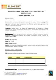 Convocatoria Productores - FLO-CERT GmbH