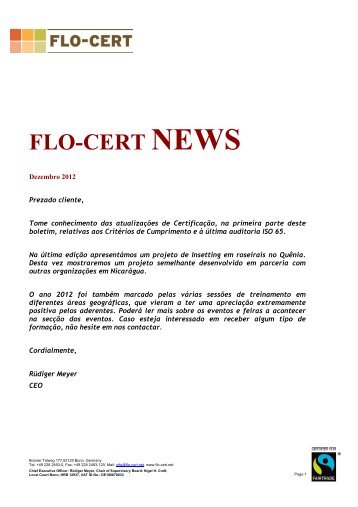 FLO-CERT NEWS - FLO-CERT GmbH