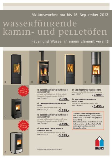 Wasserführende Kamin- und Pelletöfen