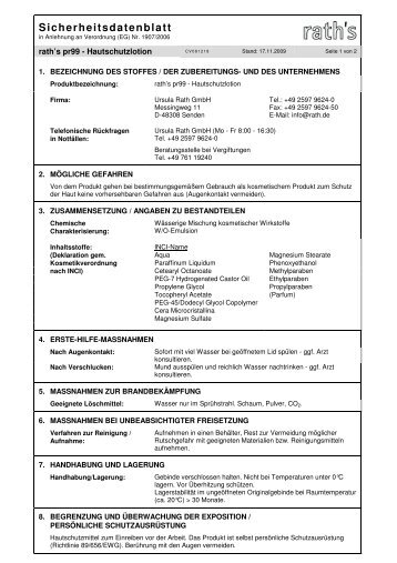 Sicherheitsdatenblatt - HAHN+KOLB Werkzeuge GmbH