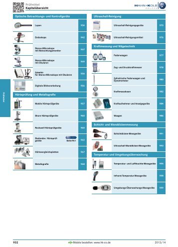 Kapitelübersicht Prüfmittel - HAHN+KOLB Werkzeuge GmbH