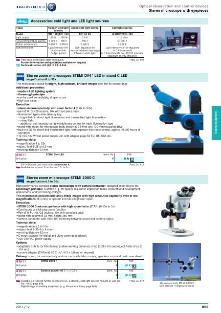 HAHN+KOLB-Toolcatalog 2011/12 – Testing equipment