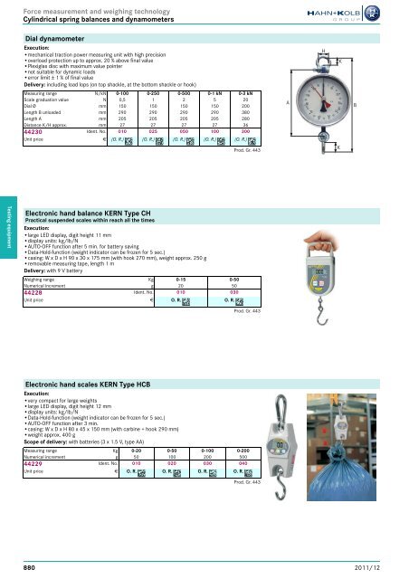 HAHN+KOLB-Toolcatalog 2011/12 – Testing equipment