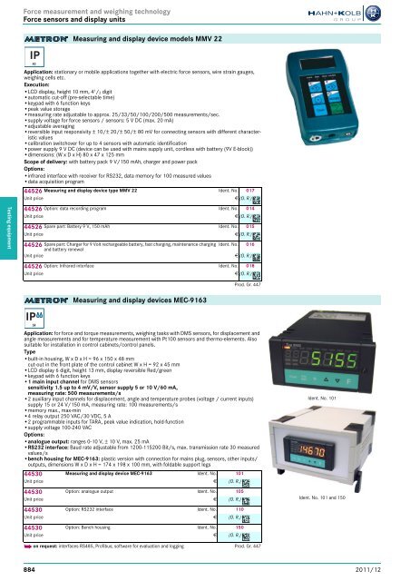 HAHN+KOLB-Toolcatalog 2011/12 – Testing equipment