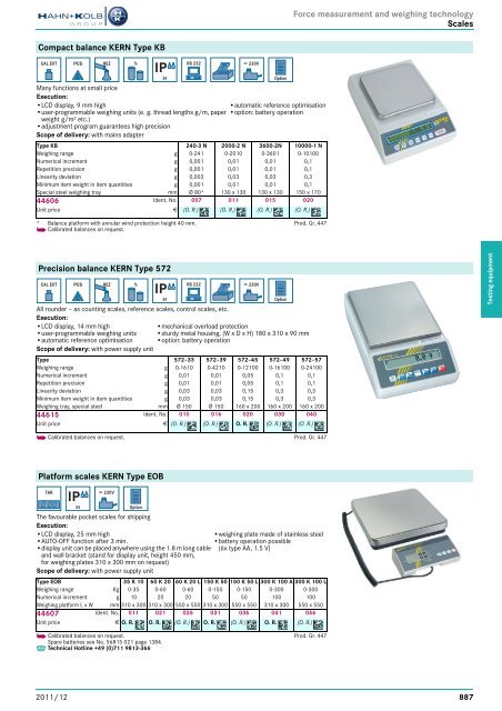 HAHN+KOLB-Toolcatalog 2011/12 – Testing equipment