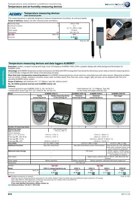 HAHN+KOLB-Toolcatalog 2011/12 – Testing equipment