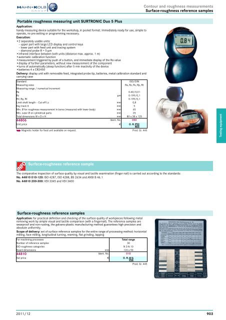 HAHN+KOLB-Toolcatalog 2011/12 – Testing equipment