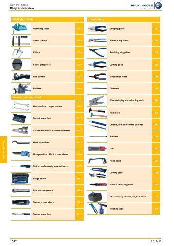 HAHN+KOLB-Toolcatalog 2011/12 – General Hand Tools