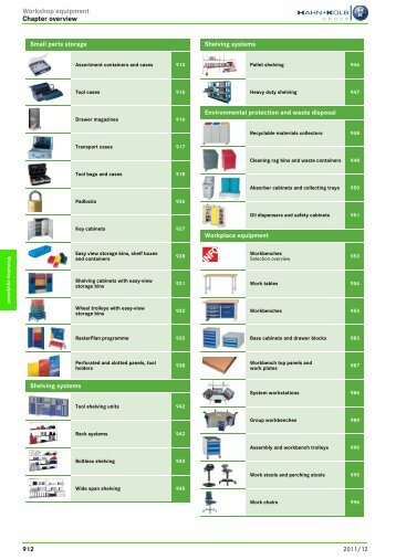 HAHN+KOLB-Toolcatalog 2011/12 – Workshop cabinets and benches