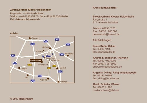 Veranstaltungskalender Kloster Heidenheim 2013 - Hahnenkamm