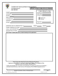 Fence Permit Application - City of Hailey