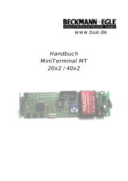 Handbuch Miniterminal MT 20x2 / 40x2 - Beckmann und Egle