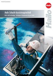 Katalog Schachtausrüstungstechnik - Hailo Professional