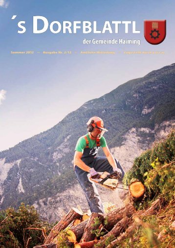 Dorfblattl Sommer 2012 (5,03 MB) - Gemeinde Haiming - Land Tirol