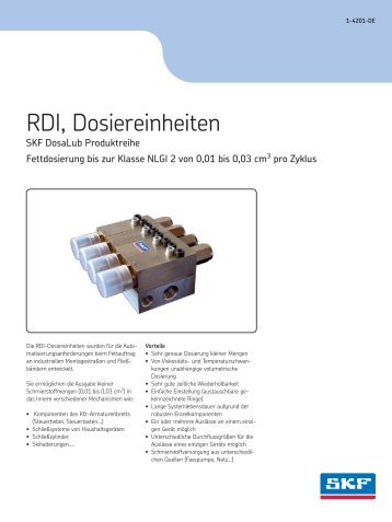 RDI, Dosiereinheiten