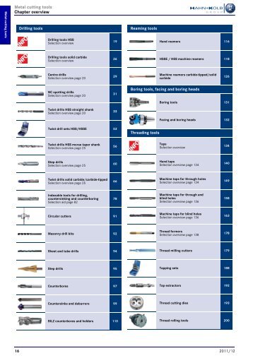 HAHN+KOLB-Toolcatalog 2011/12 – Metal Cutting Tools