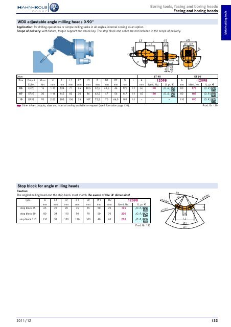 HAHN+KOLB-Toolcatalog 2011/12 – Metal Cutting Tools