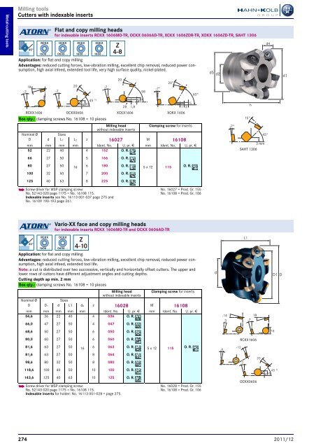 HAHN+KOLB-Toolcatalog 2011/12 – Metal Cutting Tools