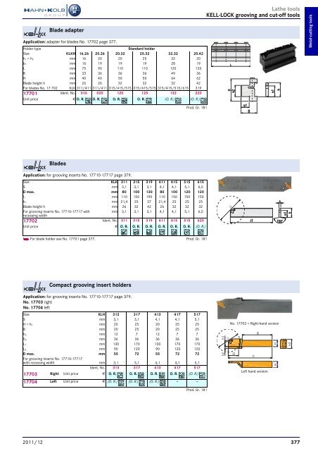 HAHN+KOLB-Toolcatalog 2011/12 – Metal Cutting Tools