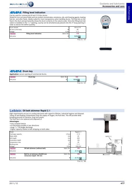 HAHN+KOLB-Toolcatalog 2011/12 – Metal Cutting Tools