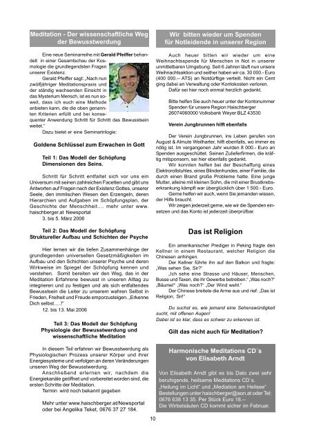 Courier Nov. 05 - Institut für Geistheilung und Naturheilung