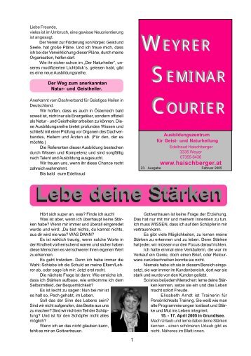 Courier Feb. 05 - Institut für Geistheilung und Naturheilung