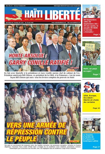 vers une armée de répression contre le peuple - Haiti Liberte