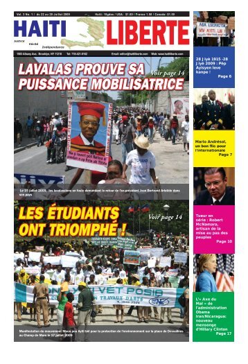 LES éTUDIANTS ONT TRIOMPHé ! - Haiti Liberte