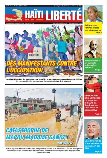 DES MANIFESTANTS CONTRE L'OCCUPATION! - Haiti Liberte