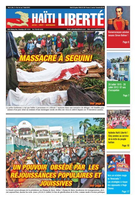 MASSACRE À SEGUIN! - Haiti Liberte