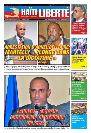 MArtelly « plonge dAns lA dictAture » - Haiti Liberte