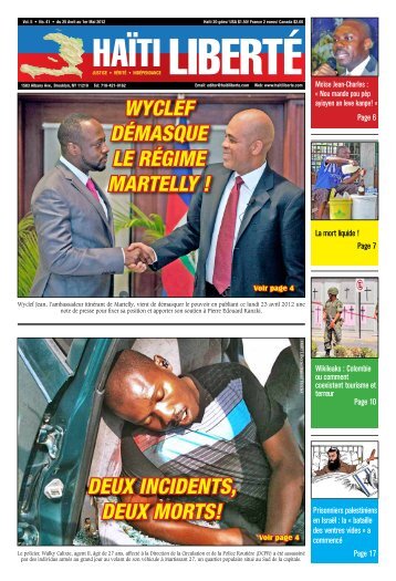 Wyclef démasque le régime martelly ! deux incidents ... - Haiti Liberte