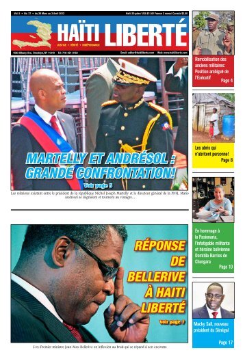 MaRtelly et andRésol : GRande confRontation! - Haiti Liberte